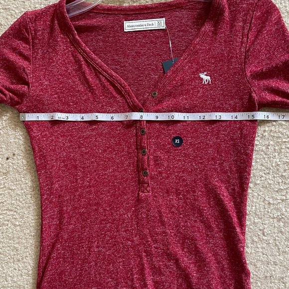 Abercrombie & Fitch V-neck Long Sleeve Shirt - Picture 9 of 11